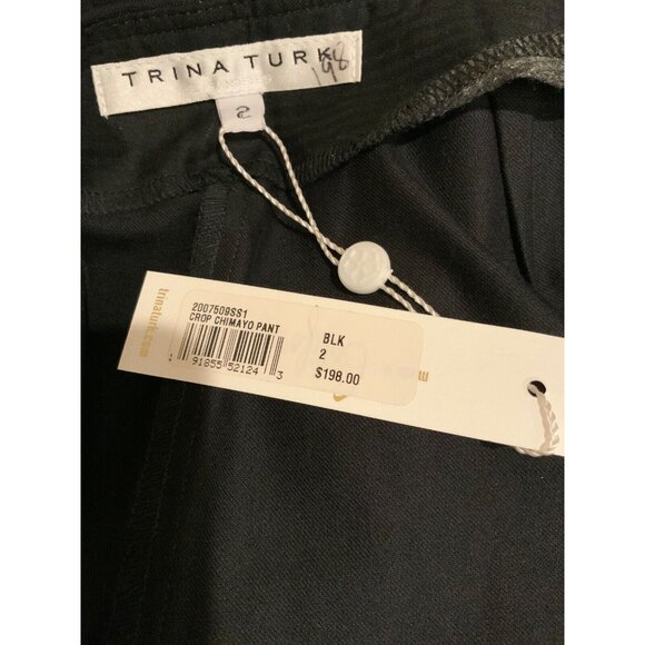 Trina Turk Black "Crop Chimayo Pant" Dress Pants, Size 2 (US), NWT! $198 - Picture 8 of 8